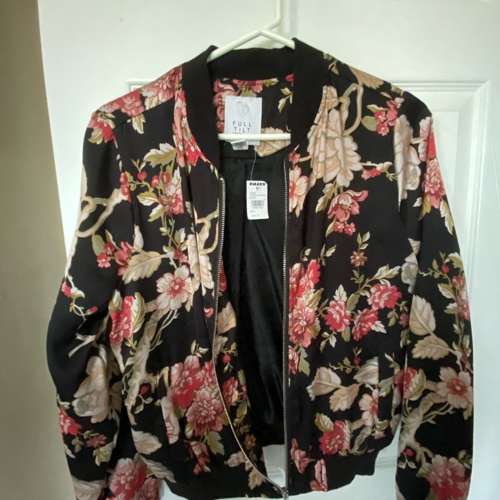 Floral bomber jacket